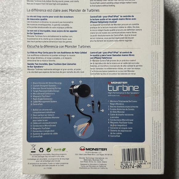monster turbine earbuds - Picture 2 of 4
